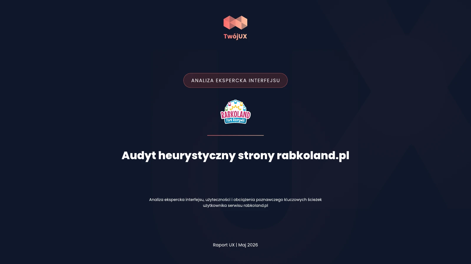 Raport TwójUX dla Rabkolandu: Audyt heurystyczny
