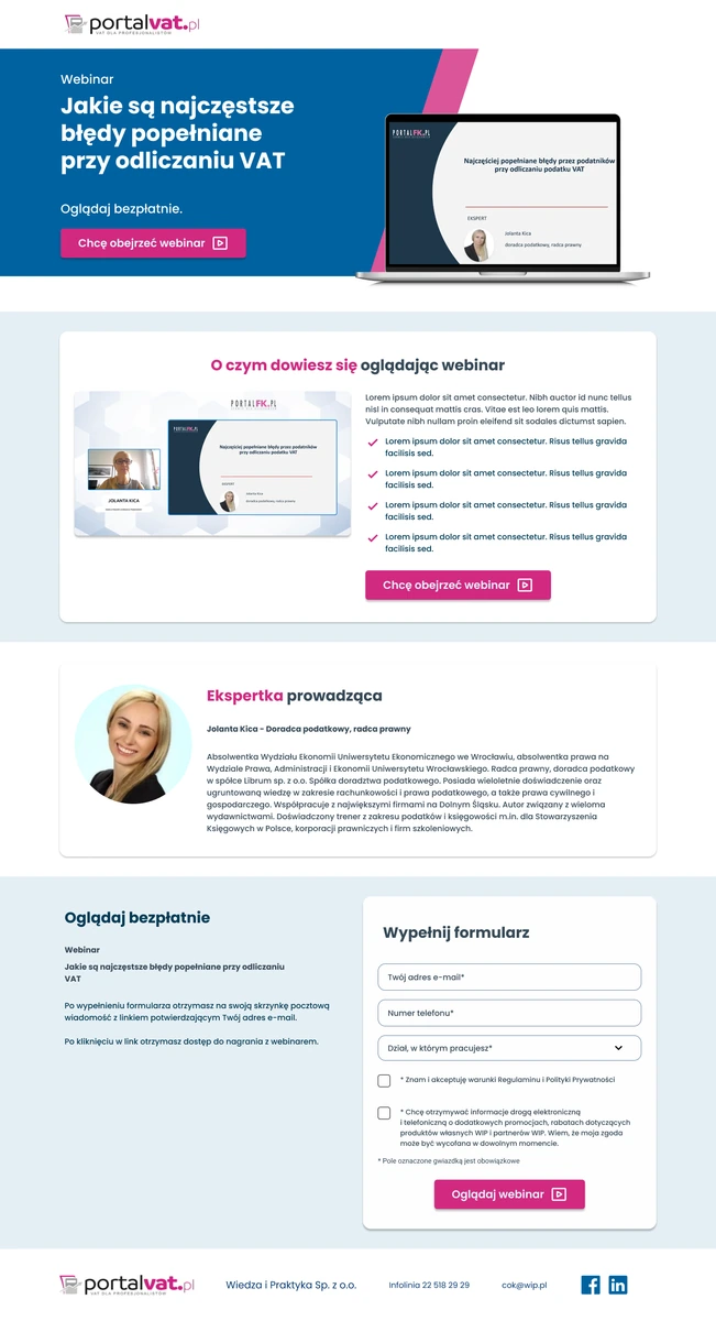 PortalVAT.pl - Landing Page – zrzut 1