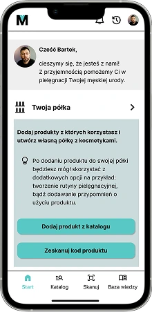 Wizualizacja prototypu na telefonie komórkowym.
